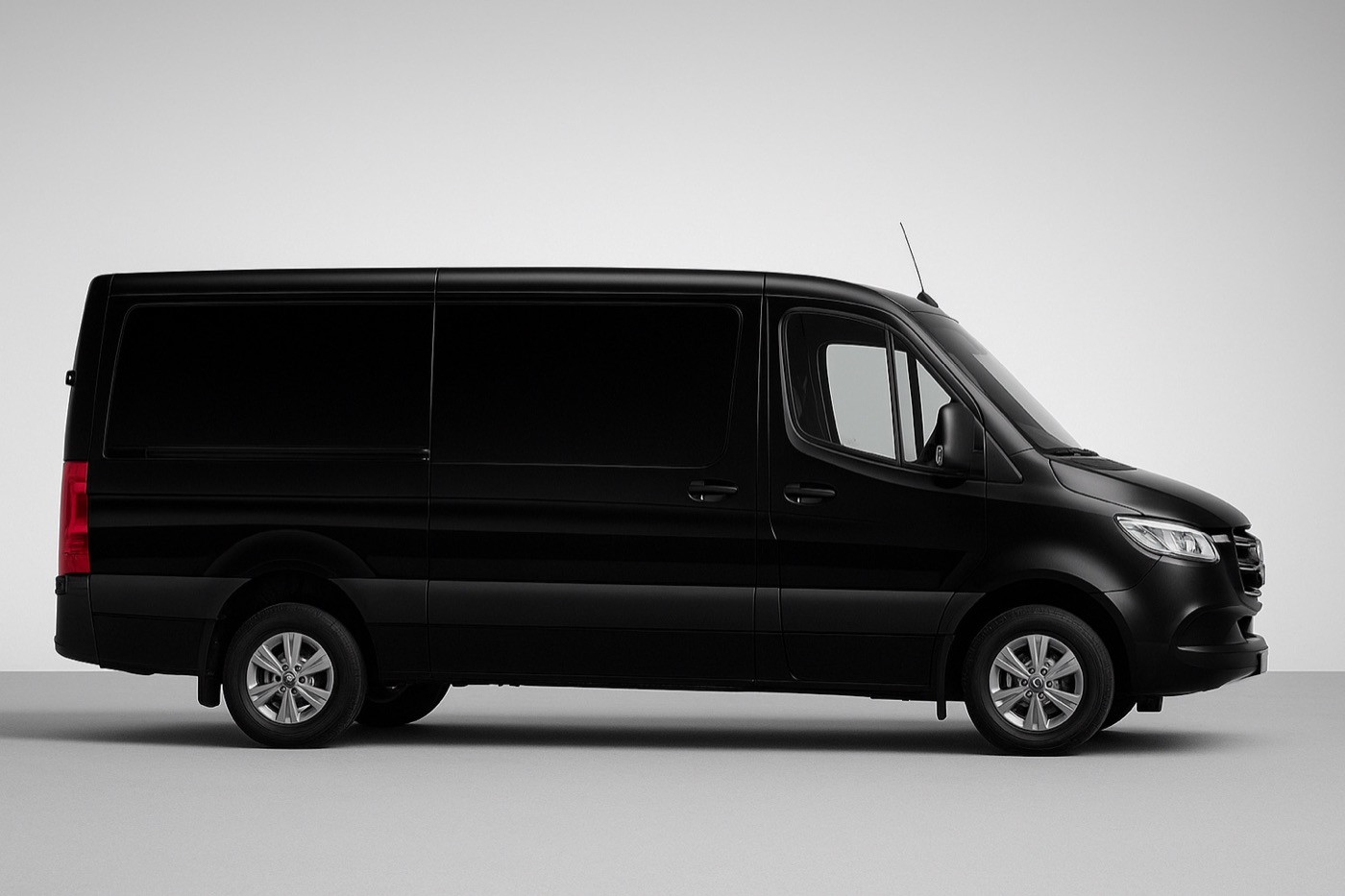 Black Mercedes Sprinter VIP minibus