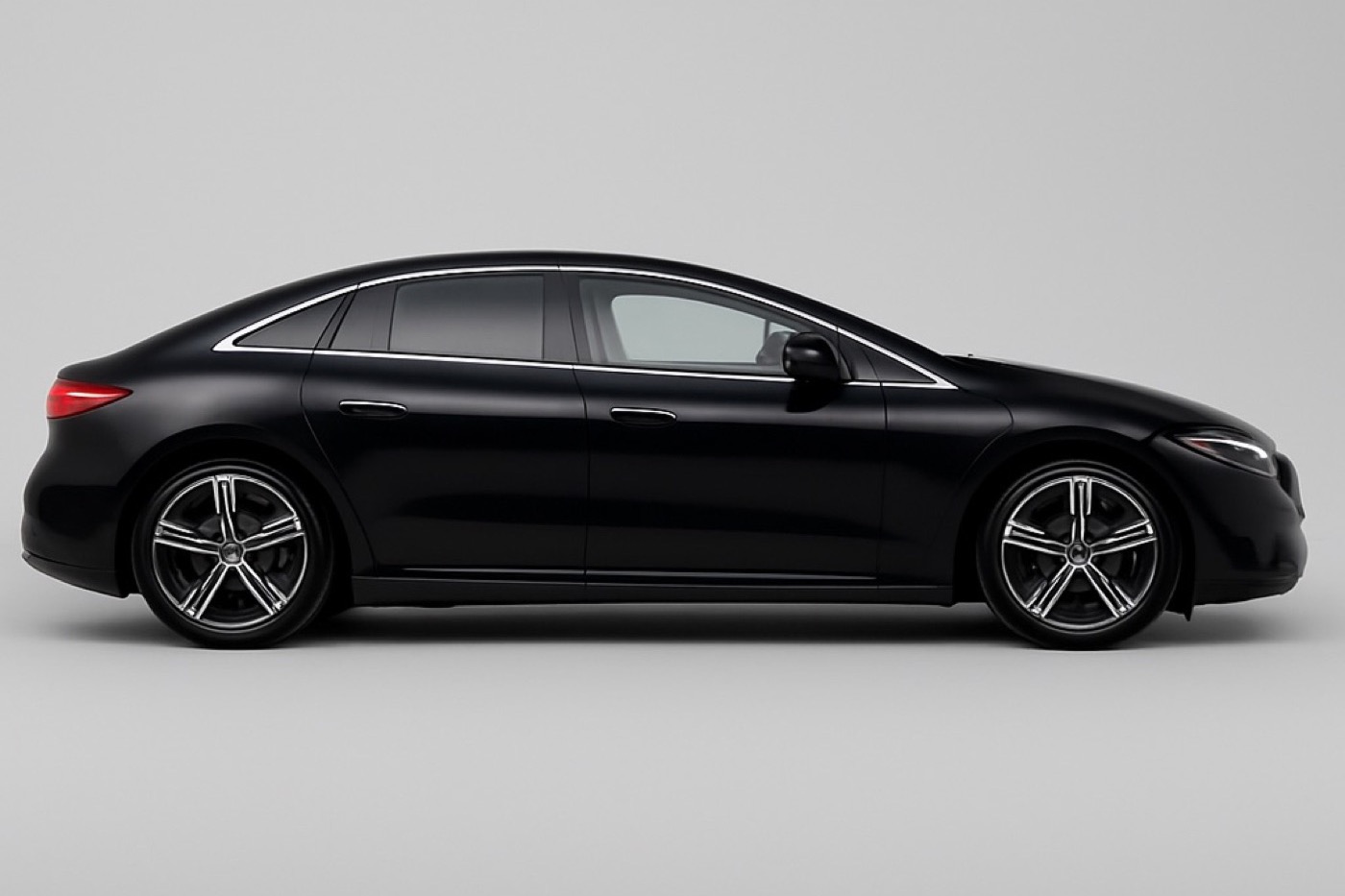 Black Mercedes EQE executive sedan
