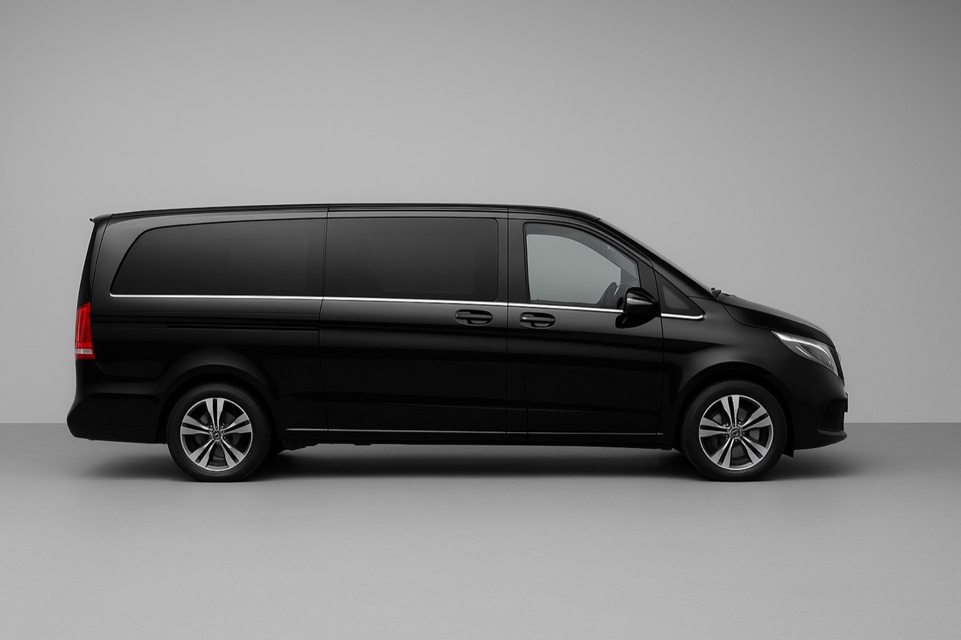 Black Mercedes V-Class luxury van